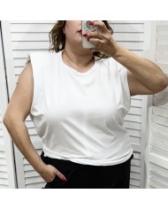 Μπλούζα βαμαβακερη αμάνικη με βάτες